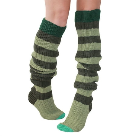 

Luckinbaby Ladies Knitted Stockings Stripes Knee-high Socks Long Stockings