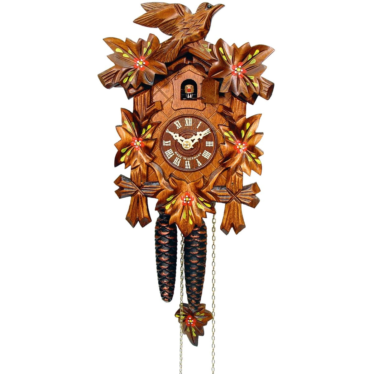 *all mechanical*   German cuckoo clock 11-09 traditional Quality hand-carved