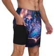 thumbnail image 2 of Fotbe Book Glowing Mushrooms Men’s Swim Trunks Quick Dry Swim Shorts Board Shorts with Mesh Lining-3X-Large, 2 of 9