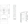 thumbnail image 7 of Merkel 58" 4 Shelf Bookcase, White, 7 of 7
