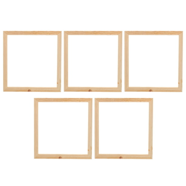 5 marcos de fotos vacíos de madera en forma de L para cuadros (30 x 30 cm)