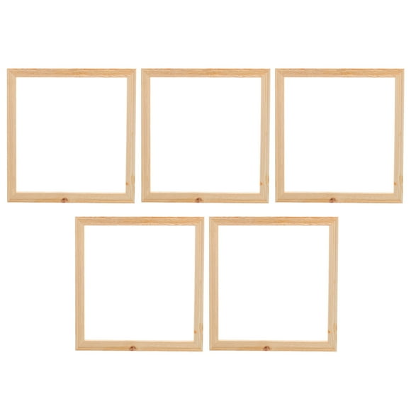 5Pcs Wooden Empty Photo Frames L Shape Picture Painting Inner Frames (30x30cm)