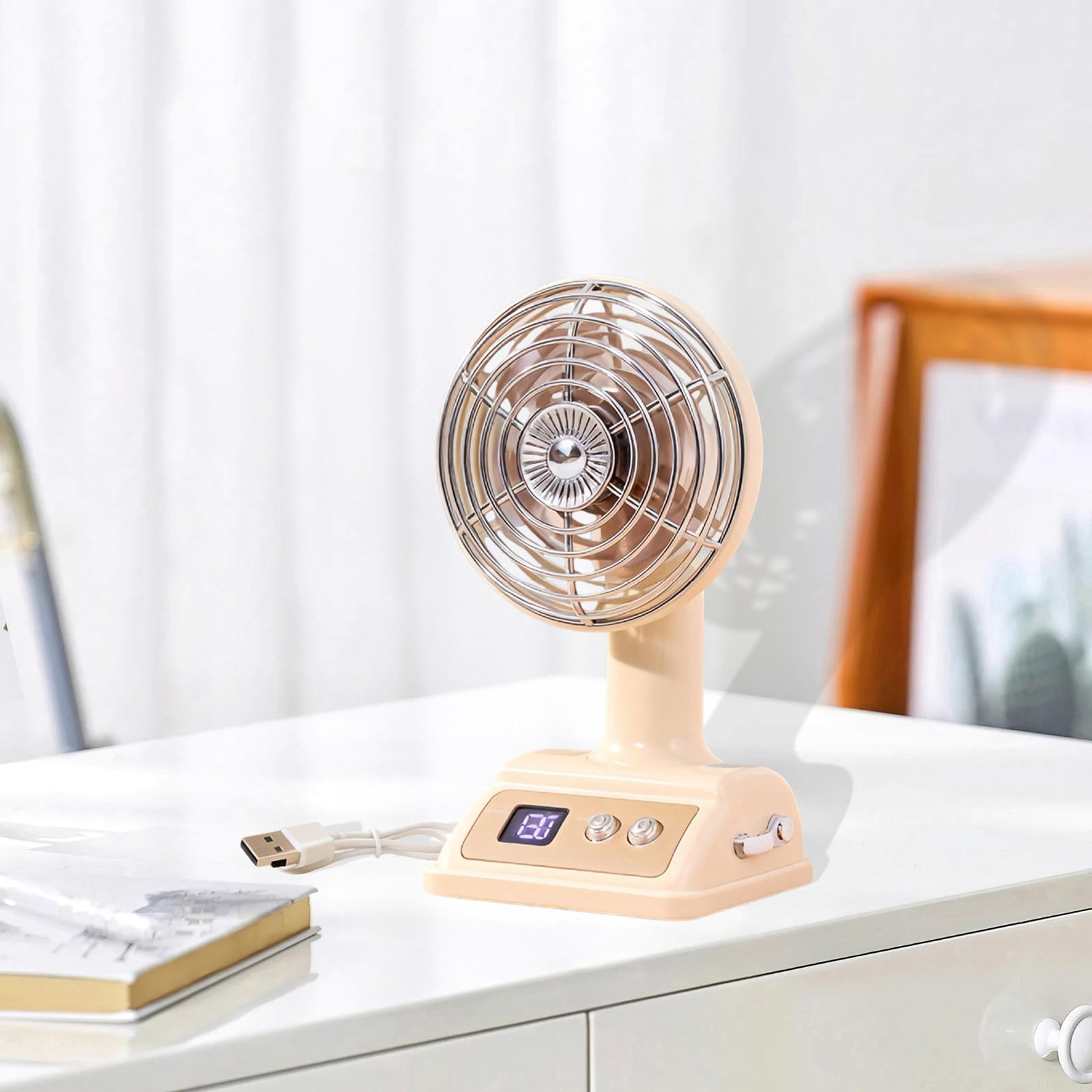 kowaku Desk Fan Air Cooling Multi Functional 360 degree Rotate Personal Compact Mini Table Fan for Travel Kitchen Camping Office Dormitory white