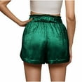 thumbnail image 3 of Jalioing Women's High Waist Shorts Drawstring Waist Shiny Shorts Summer Fashion Night Out Party Shorts, 3 of 7