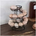 thumbnail image 1 of Dispensador de huevos Almacenamiento en espiral Metal Hierro Espiral Estante para huevos Soporte para huevos Cocina 24x20x20cm Negro, 1 of 1