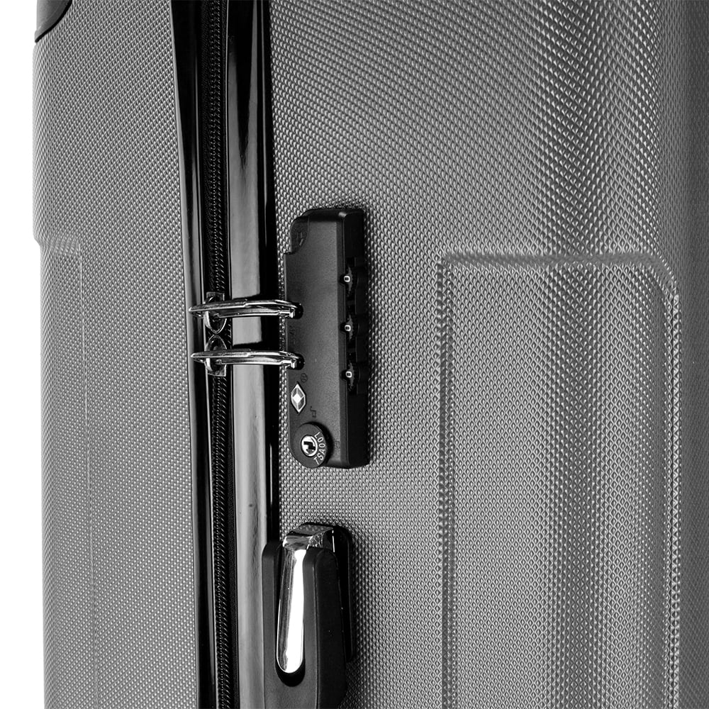 3-Piece Travel Lightweight Suitcases, ABS Trolley Case (20"/24"/28"), with Rolling Wheels, Lightweight, Large Capacity, Suitable for Travel, Dark Gray