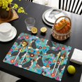 thumbnail image 3 of Bernese Mountain and Flower Summer Placemats Table Placemats Set Of 6-Linen Kitchen Washable Placemats Table Mats 11.8"x17.7"Non-Slip Heat Resistant, 3 of 5