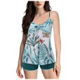 thumbnail image 1 of FhsagQ Ensembles de Maillots de Bain pour Femmes Tankini à Entrejambe Ouvert Maillots de Bain 2 Pcs Robe de Bain Push up Maillot de Bain de Plage Ensembles de Maillots de Bain pour Femmes Push up Vert P, 1 of 8