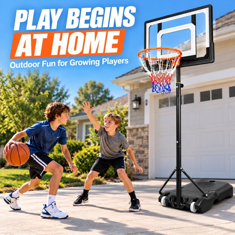 Airfind Adjustable Basketball Hoop, 5-7ft with Wheels photo 2