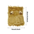 thumbnail image 2 of Dog Lion Mane Costume Halloween Pet Headwear With Ears And Tail Plush Mane Hat For Medium Large Dogs Party Photo, 2 of 5