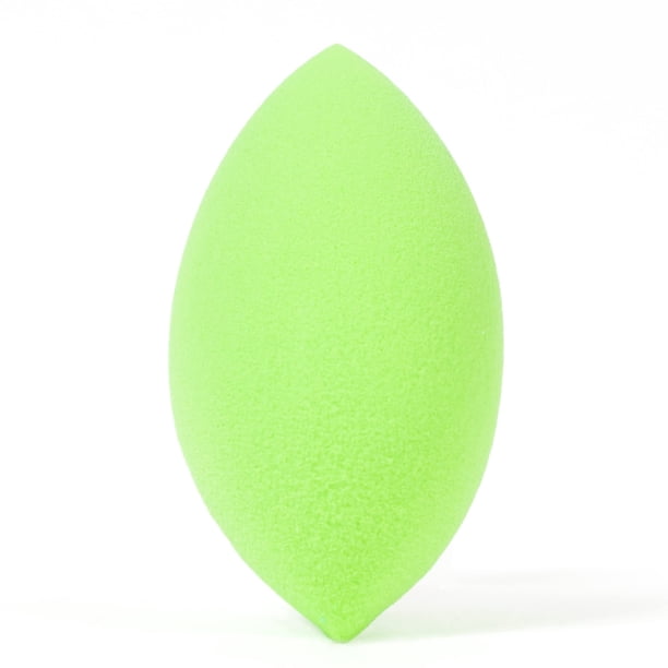 Esponja de maquillaje batidora Beauty Junkees, ovalada, verde, sin látex