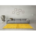 thumbnail image 3 of Ahgly Company Indoor Square Abstract Yellow Modern Area Rugs, 8' Square, 3 of 4