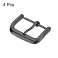 thumbnail image 3 of Uxcell 4Pcs Watch Band Replacement Buckle 20mm 316L Stainless Steel Clasp, for Leather  Canvas Watch Bands, Black Tone, 3 of 6