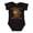 AB-Black, variant on Messy Hair Don't Care Monkey Graphic Cute Fun Boys or Girls Baby Bodysuit