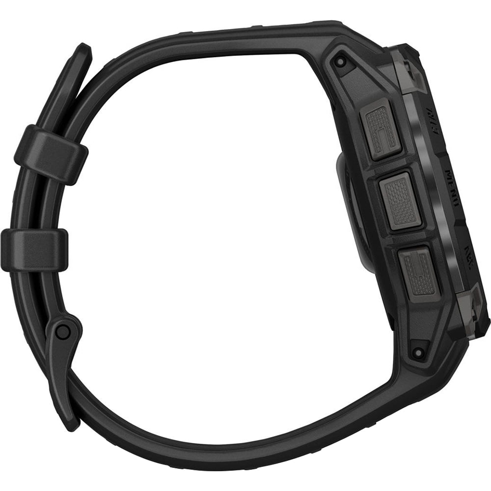 Garmin 010-02936-00 Instinct 3 - 45 mm Outdoor GPS Smartwatch AMOLED Black with Black Band Bundle with Deco Essentials Charging Dock, Silicone Dust Cover 3 Pack and 2-Pack Screen Protector