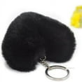 thumbnail image 2 of Fluffy pompom Keychain Gifts for Women Soft Heart Shape Pompon Fake Rabbit Key Chain Ball Car Bag Accessories Key Ring tzw, 2 of 6