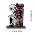 thumbnail image 3 of Halloween Decorations Wooden Desktop Ornament Scary Witch Figurine for Indoor Party Home Decoration, 3 of 4