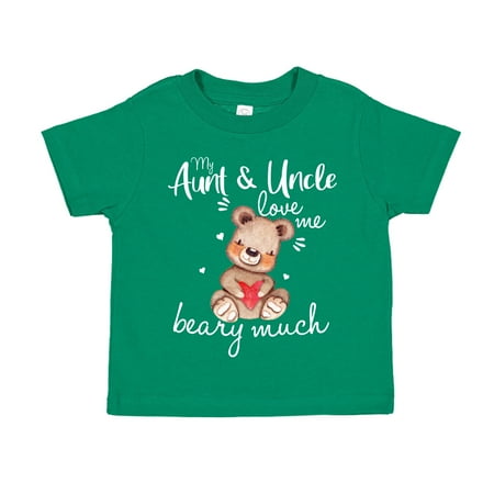 

My Aunt and Uncle Love Me Beary Much Toddler T-Shirt 3T Kelly Green