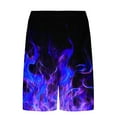 thumbnail image 4 of Mqqzkk Mens Flame Graphic Swimming Shorts Compression Liner Swim Trunks Shorts Running Athletic Drawstring Waist Casual Track Shorts, 4 of 6
