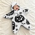 thumbnail image 2 of YunPes Starfish Baby Onesie Spooky Season Funny Graphic Jumpsuit Soft Plush Fall Winter Cozy Outfits Infant Newborn Halloween Party Dress-Up Wear, 2 of 5