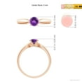 thumbnail image 4 of ANGARA Natural 0.45 Ct. Amethyst Solitaire Ring in 14K Rose Gold for Women (Ring Size: 6), 4 of 9