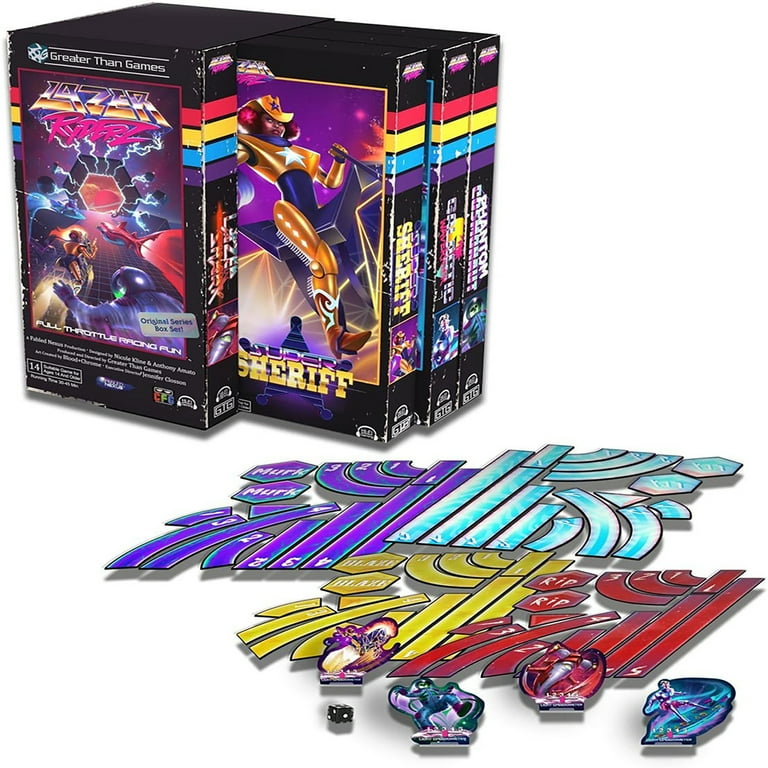 LOUNGE LIZARDS レーザーディスク【特価】未開封 Lazer Ryderz - 80's Retro Style Racing Board Game - Ages 14+, 2- 4