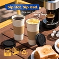 thumbnail image 5 of 24 oz 100 Pack To Go Coffee Cups with Lids and Sleeves, Disposable Paper Coffee Cups with Lids for Hot/Cold Beverage, 5 of 8