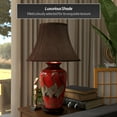 thumbnail image 2 of Oriental Furniture 26" Red Crowned Cranes Vase Lamp, decorative item, 2 of 6