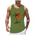 thumbnail image 5 of KPOPLK Men Spring Summer Top Shirt Casual V Neck Shirt Sleeveless Shirt Fashion Pocket Top XXL Light Green, 5 of 5