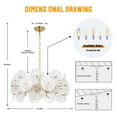 thumbnail image 4 of KPIBEST Gold Chandeliers for Dining Room L23.6 inch Chandelier Light Fixture, Dining Room Chandelier Over Table, E14 Base Chandelier for Bedroom, Living Room, Foyer, 4 of 13