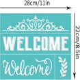 thumbnail image 7 of 2pc 2Pcs Self-Adhesive Silk Screen Printing Stencil Welcome Silk Screen Stencil Reusable Mesh Stencils Transfer Washable Home Decor for DIY T-Shirt Fabric Painting - 22x28cm DIY, 7 of 7