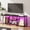 Black-With LED & Power Outlets-Style B, variant on Tomnk TV Stand for 55 Inch TVs, Entertainment Center with Charging Station and Lights, Open Storage Shelves with Sound Rack, Media Console for Living Room and Bedroom, Black
