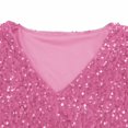 thumbnail image 6 of WTXUE Women's Trendy Casual V Neck Real Sequin Tops Long Sleeve T Shirt Fashion Plus Size Tops Fall Shirts Glitter Pullover Sparkly Party Blouse Loose Tunic Tops Pink S, 6 of 9