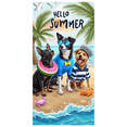 thumbnail image 3 of Bright Colors Hello Summer Dog Banner Tropical Design Beach Theme for Summer Party Outdoor Decoration Beach Events, 3 of 7