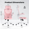 thumbnail image 2 of DECMAY Ergonomic Office Chair with Headrest, High Back Desk Chair with Lumbar Support & Flip-up Arms, 2 of 9