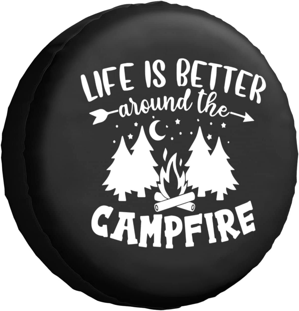 Life is Better Around The Campfire Rv Spare Tire Cover for RV Trailer