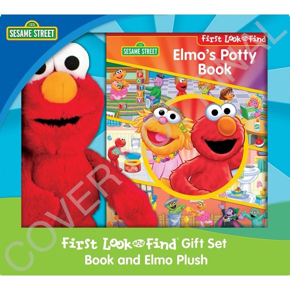 Sesame Street: Elmo's Potty Book First Look and Find Gift Set Book and Elmo Plush