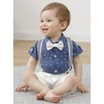 thumbnail image 3 of CARETOO Baby Boy Clothes Suits Infant Gentleman Outfits Suspender Pants Wedding Set 3-6 Months 3pcs, 3 of 15