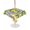 Yellow, variant on Outdoor Tablecloth with Umbrella Hole for Patio/Picnic/Party/Camping, Lemon Floral Summer Waterproof Table Cloth Square Cover Washable, Yellow Plaid Leaves Flower (60"x 60")