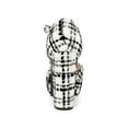 thumbnail image 2 of BLISSFUL STEP Style Women's Plaid Platform Ankle Strap Block Heel Mary Janes Pumps Black White 7, 2 of 7