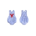 thumbnail image 2 of BemeyourBBs Toddler Baby Boy Girl Crawfish Outfit Summer Clothes Baby Striped Overalls Romper Lobster Embroidery Sleeveless Jumpsuit Bodysuit Playsuit, 2 of 9