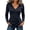 Navy, variant on Womens Casual Shirts Long Sleeve V Neck Nylon Spandex Side Button Stretchy Shirts for Women
