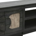 thumbnail image 3 of Aose 93 Inch TV Media Entertainment Console, Shelves, Black Pine Wood, 3 of 4