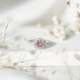 thumbnail image 4 of Rosec Jewels Lab Grown Pink Diamond Engagement Ring - Pink White Diamond Ring (1 Carat, Fancy Pink Color VVS Clarity), 925 Sterling Silver, US 4.00, 4 of 9