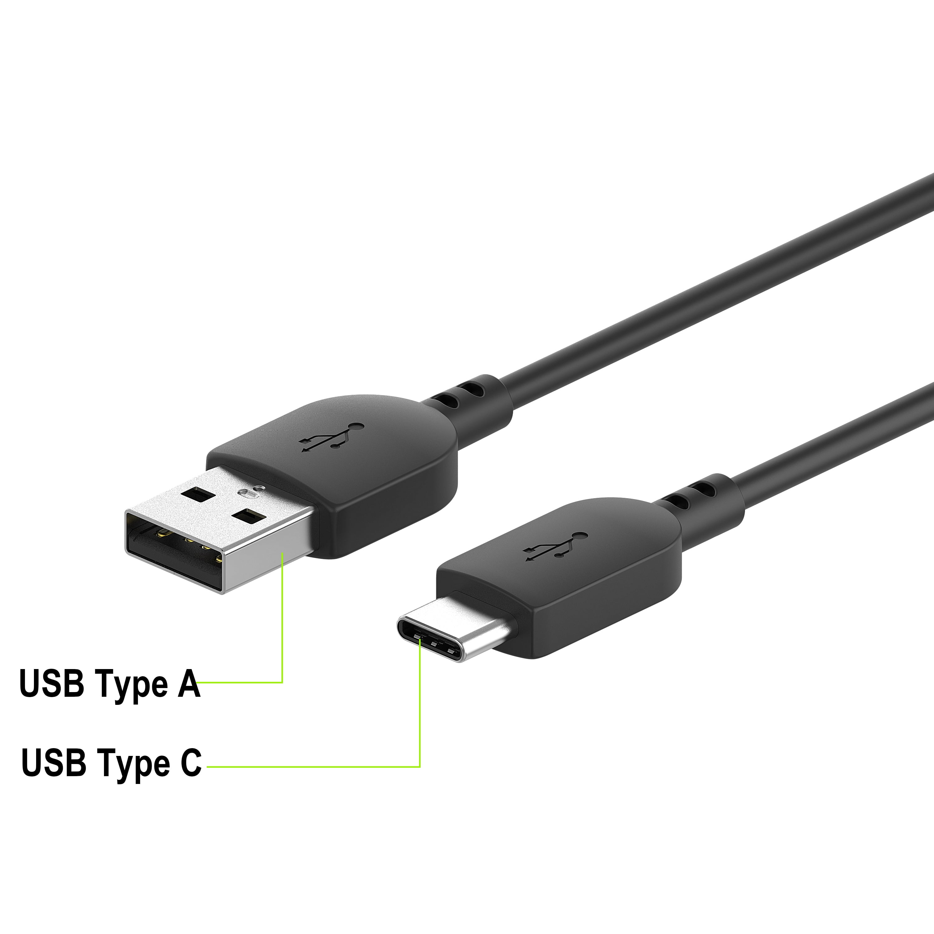 onn. USB Universal Multi-Connector Cable with USB-C, Micro-USB, Mini-USB  and Mini-B Connectors, 3' 