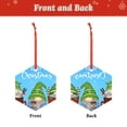 thumbnail image 2 of Cauagu Merry Christmas Gnome Pattern Acrylic Christmas Pendant,1-Pack Christmas Ornaments Xmas Tree Decor Christmas Décor with Ribbon Cute Tree Hanging for Party Favors-Hexagon, 2 of 7