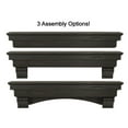 thumbnail image 6 of Pearl Mantels Celeste Versatile Hand Distressed and Hand Finished Premium Pine Wood Mantel Shelf, Dark Roast Finish, 48"L & 9.5"D, Hang Alone, with Corbels or with Corbels and Arch (Included), 6 of 6