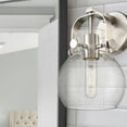 thumbnail image 2 of Innovations Lighting  Pilaster II Sphere - 1 Light 6" Wall-Mounted Sconce Satin Nickel/Seedy, 2 of 4
