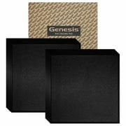 Genesis 2ft x 2ft Black Stucco Pro Revealed Edge Ceiling Tiles - Easy Drop-in Installation – Waterproof, Washable and Fire-Rated - High-Grade PVC to Prevent Breakage - Package of 12 Tiles