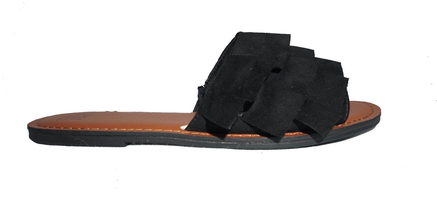 Time and Tru Women s Ruffle Slide Walmart